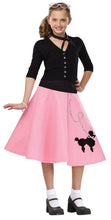 Load image into Gallery viewer, 50s Pink Poodle Skirt Child Girls Costume NEW 50s Sock Hop
