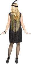 Load image into Gallery viewer, 1920s 20s Flirty Flapper Black Gold Dress ADULT Womens Costume NEW
