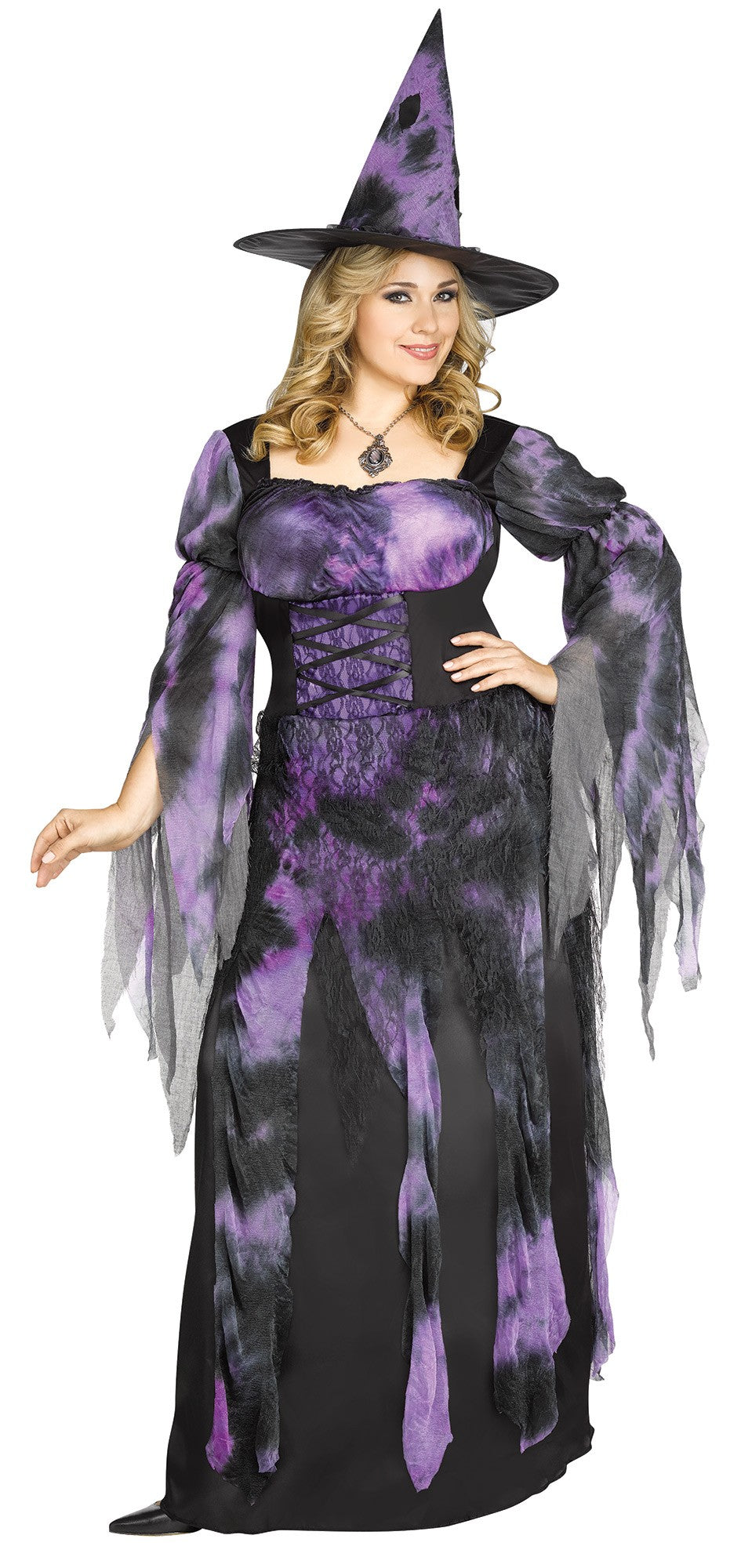 Starlight Witch Purple Black Dress Adult Womens Costume Plus Size NEW