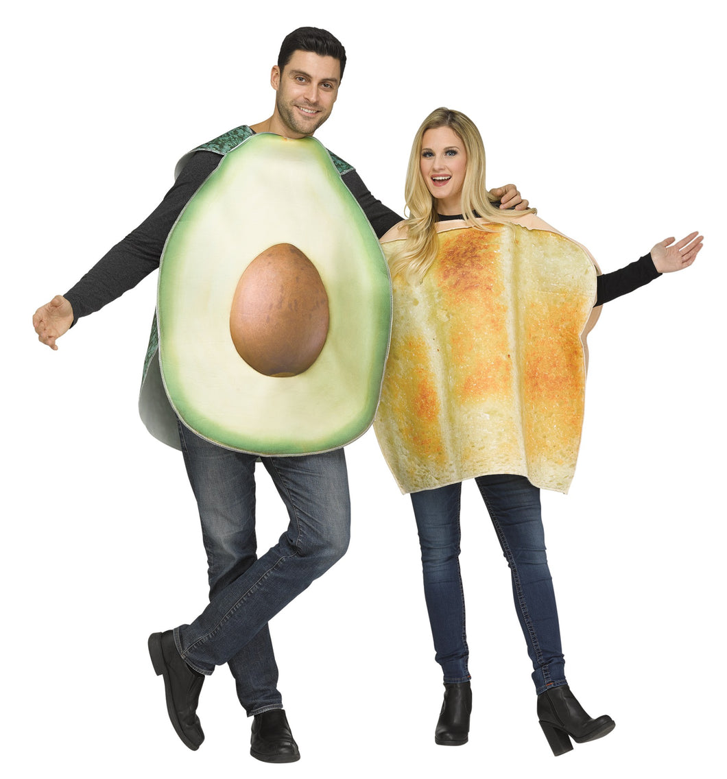 Avocado & Toast Adult Couples Costume One Size NEW Mens Womens