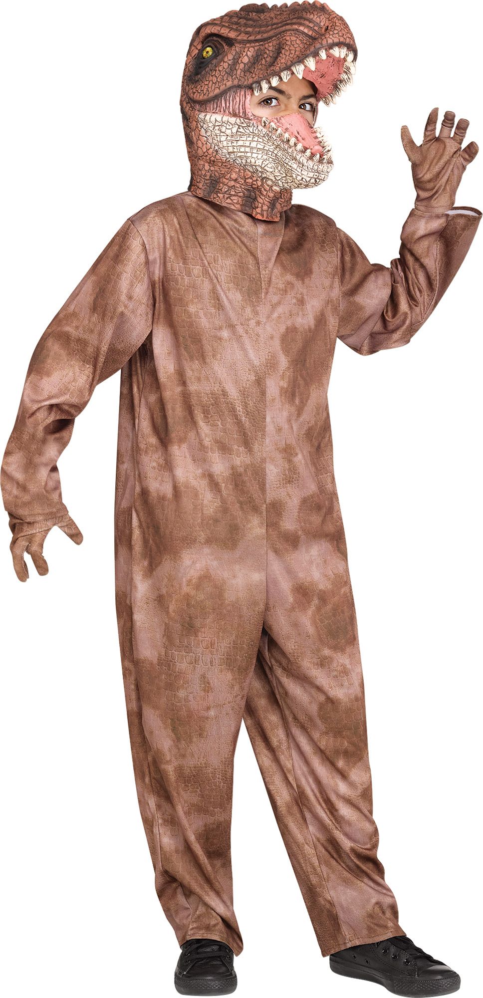 Brown T Rex Dinosaur Child Boys Costume NEW