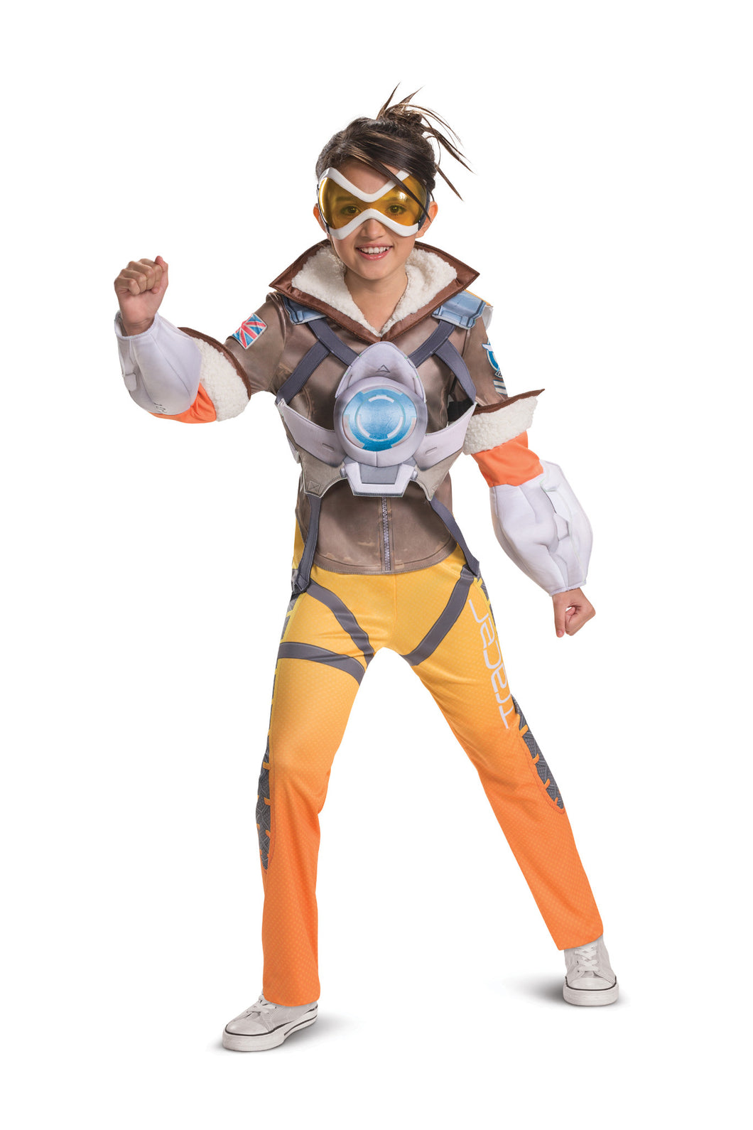 Deluxe Tracer CHILD Girls Costume Size M Medium 7-8 NEW Overwatch