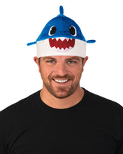 Load image into Gallery viewer, Blue Daddy Shark Hat w/ Sound Costume Accessory NEW Baby Shark Pink Fong
