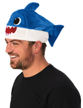 Load image into Gallery viewer, Blue Daddy Shark Hat w/ Sound Costume Accessory NEW Baby Shark Pink Fong
