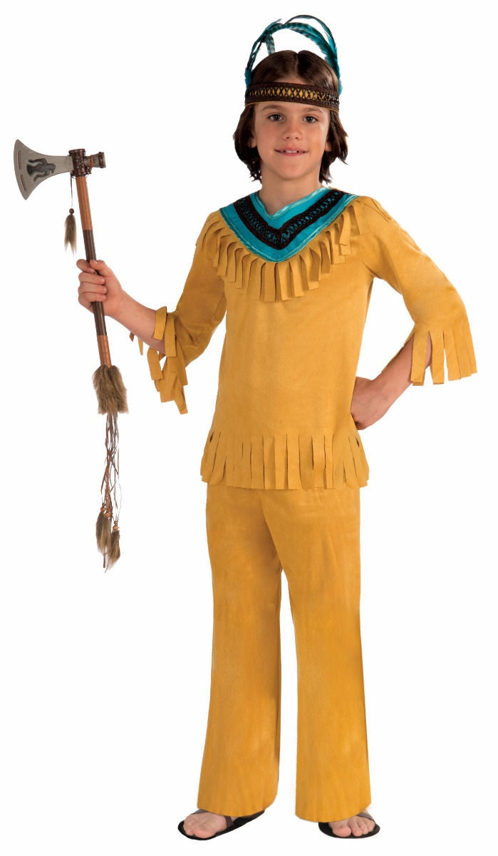 Native American Warrior Brave Indian CHILD BOYS Costume Size L Large 12-14 NEW