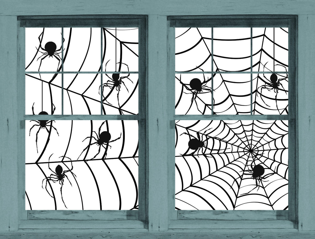 Make a Scene Spiders and Webs Wowindow Window Poster Halloween Decoration NEW