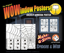 Load image into Gallery viewer, Make a Scene Spiders and Webs Wowindow Window Poster Halloween Decoration NEW
