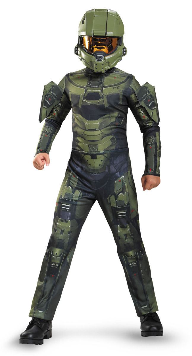 Classic Master Chief CHILD Costume Size M Medium 7-8 NEW Halo