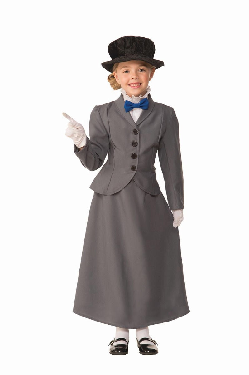 English Nanny Mary Poppins Child Girls Costume NEW