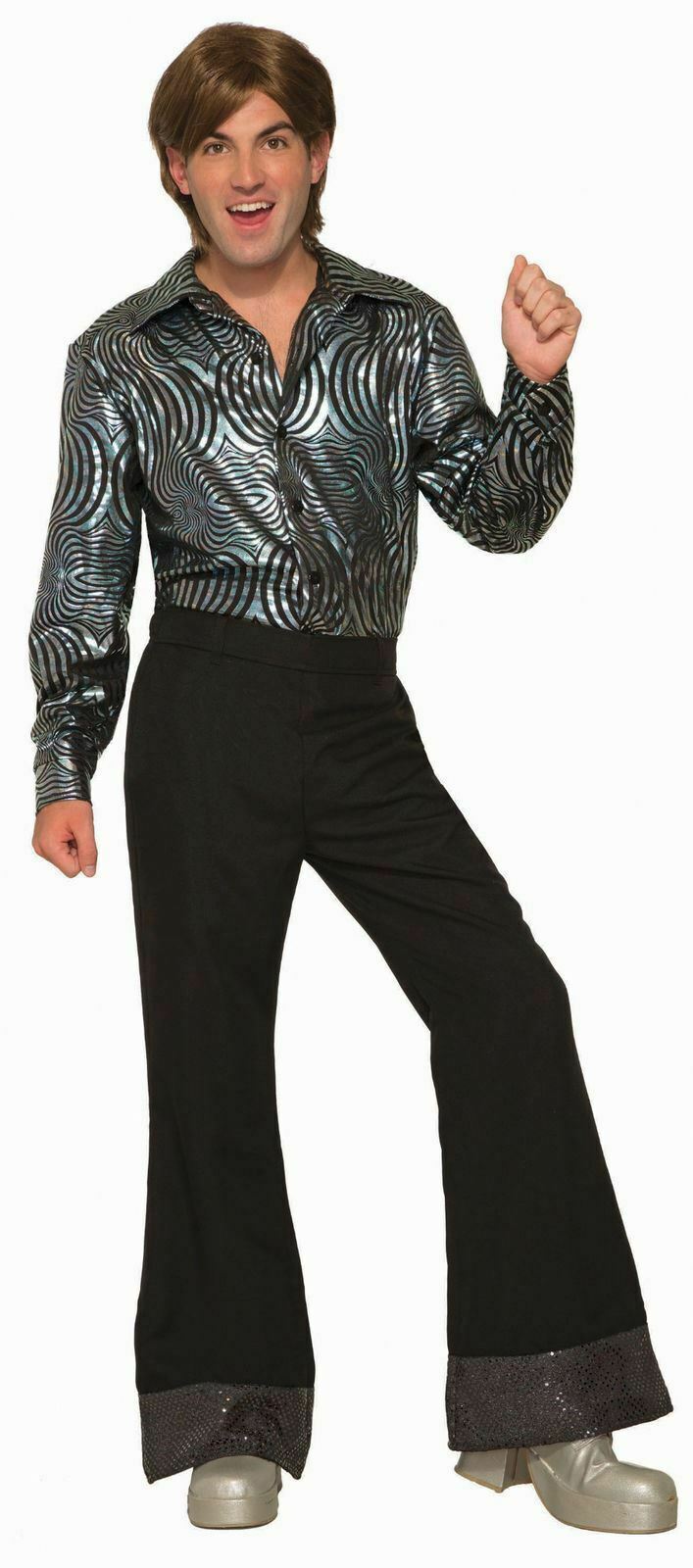 Black Disco Pants Adult Mens Costume Accessory NEW 70s