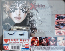 Load image into Gallery viewer, Deluxe Xotic Eyes Black Faux Lace Eye Mask Makeup Kit Costume Accessory NEW
