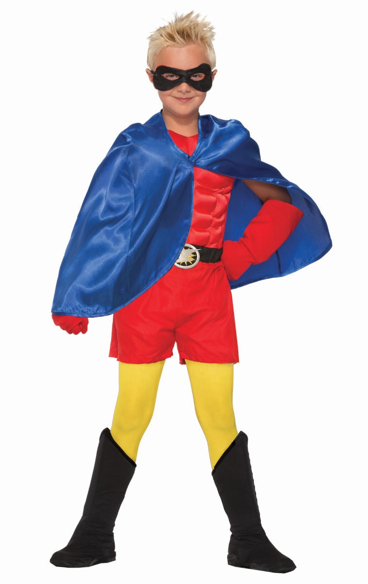 Blue CHILD Unisex Superhero Cape One Size Costume Accessory NEW Boys Girls