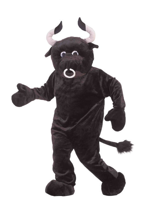 Deluxe Plush Black Bull ADULT Costume Mascot Standard Size NEW