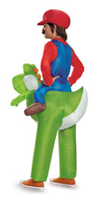 Load image into Gallery viewer, Mario Riding Yoshi Inflatable CHILD Costume NEW One Size 7-8 Super Mario
