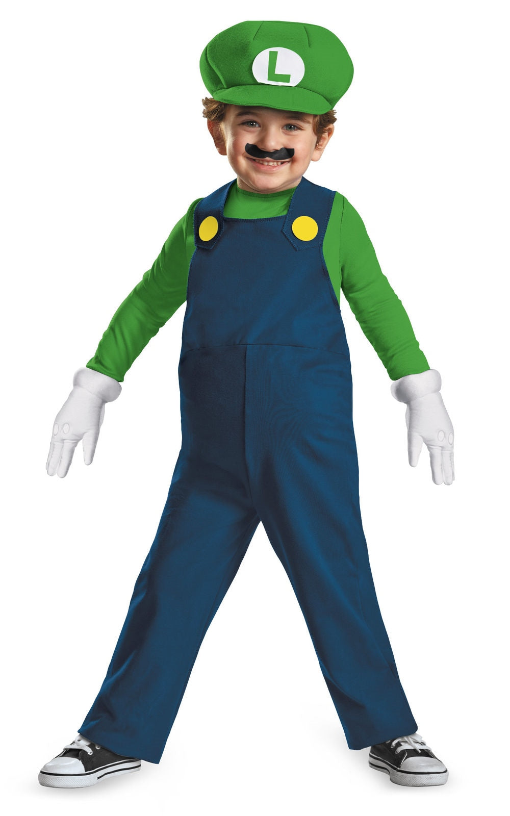 Deluxe Luigi Boys Toddler Child Costume NEW Super Mario