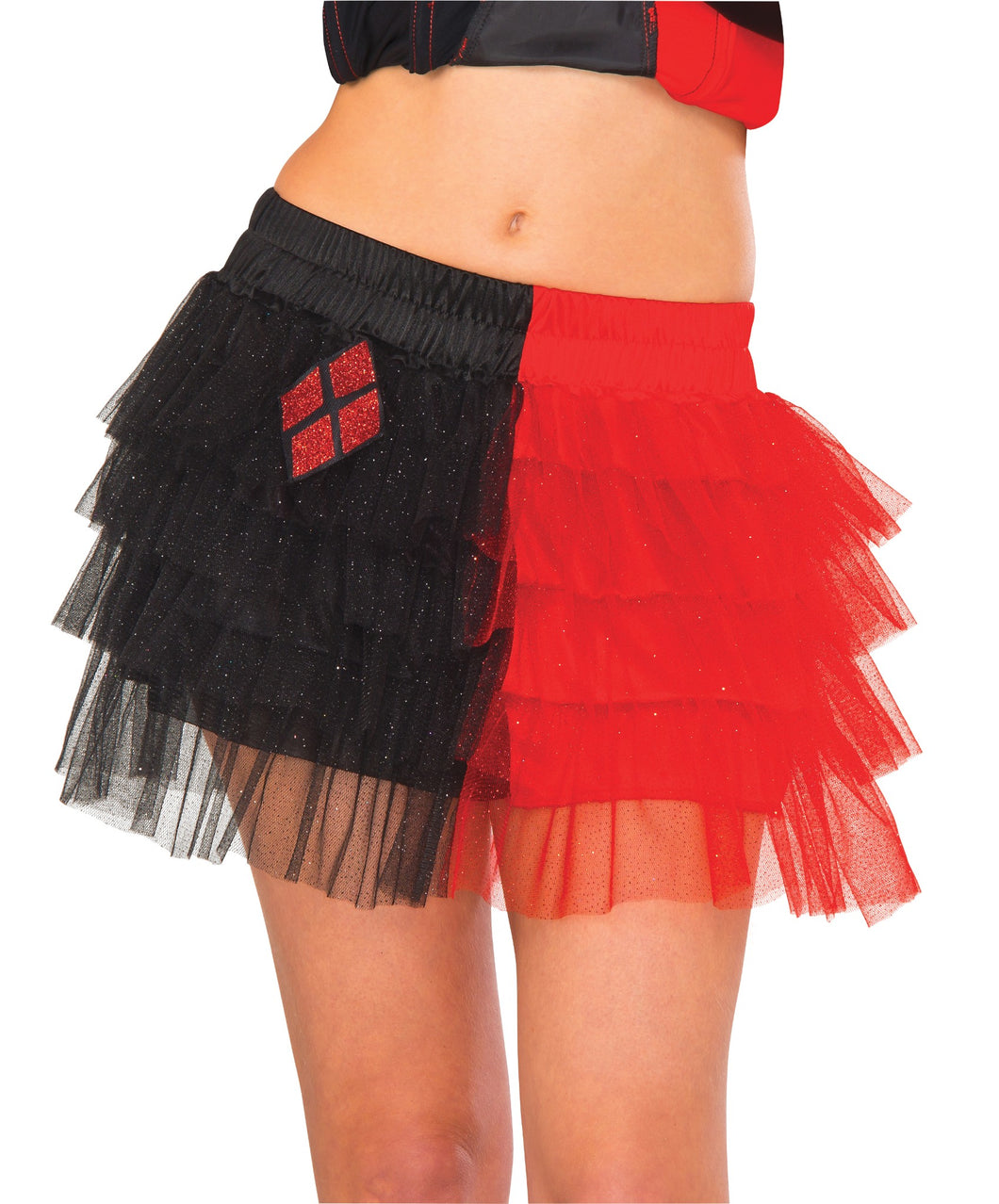 Harley Quinn Tutu Skirt Womens Adult Costume Accessory NEW Red Diamond