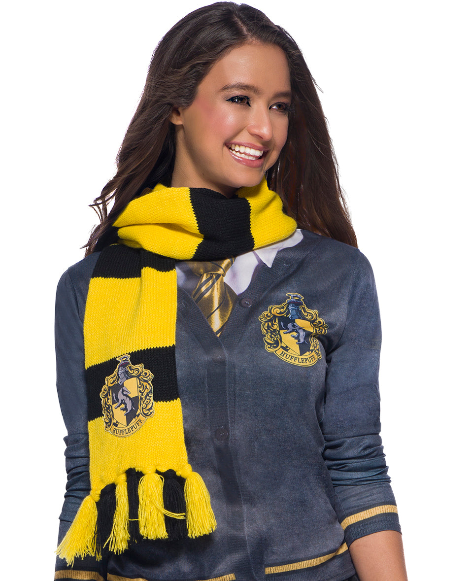 Deluxe Hufflepuff Scarf Harry Potter Costume Accessory One Size NEW