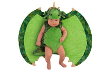 Load image into Gallery viewer, Deluxe Darling Green Dragon Swaddle Wings Baby Child Costume Size 0-3 Months NEW
