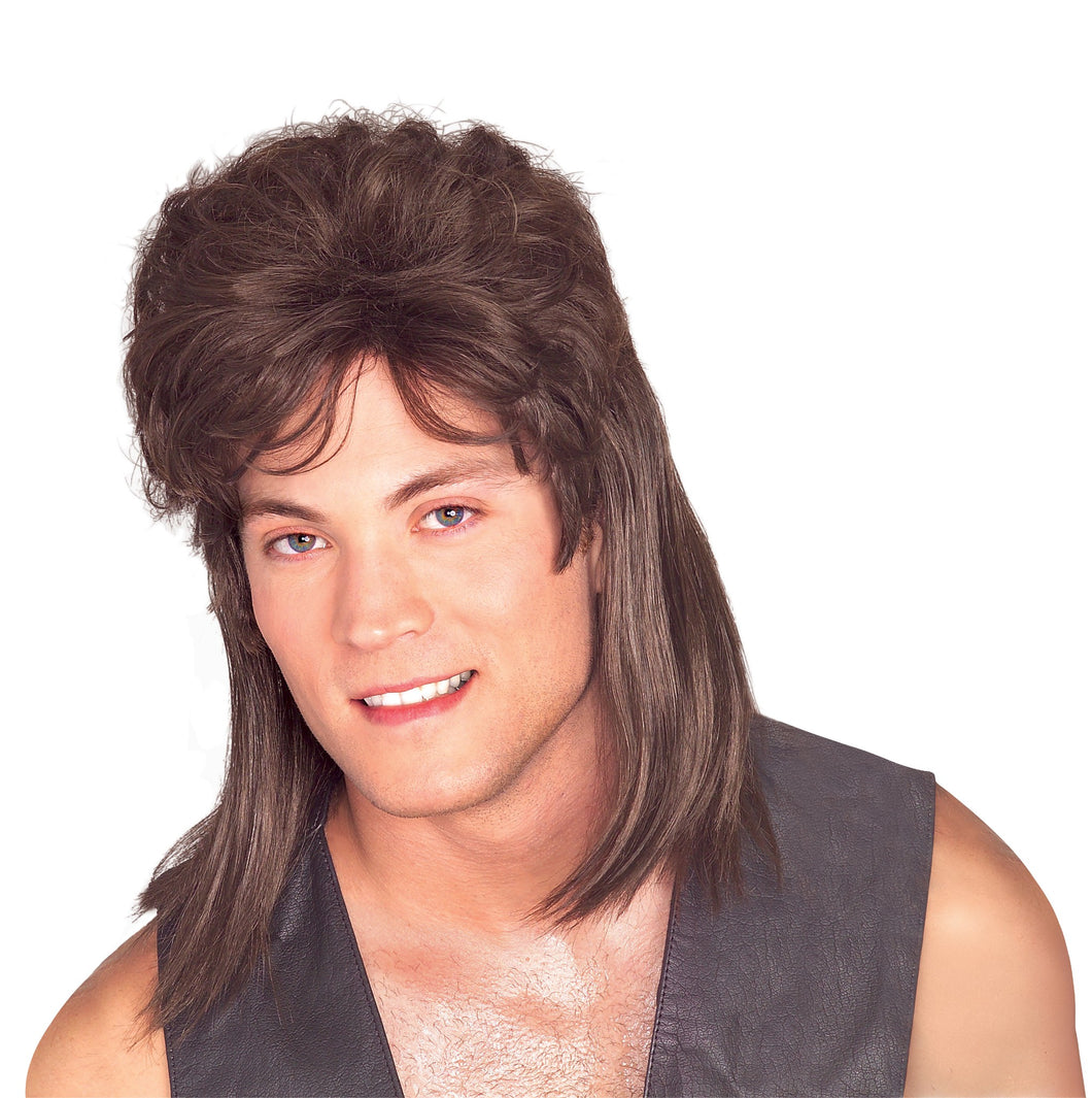 Brown Mullet ADULT Wig Costume Accessory NEW Redneck Hillbilly 80s 70s