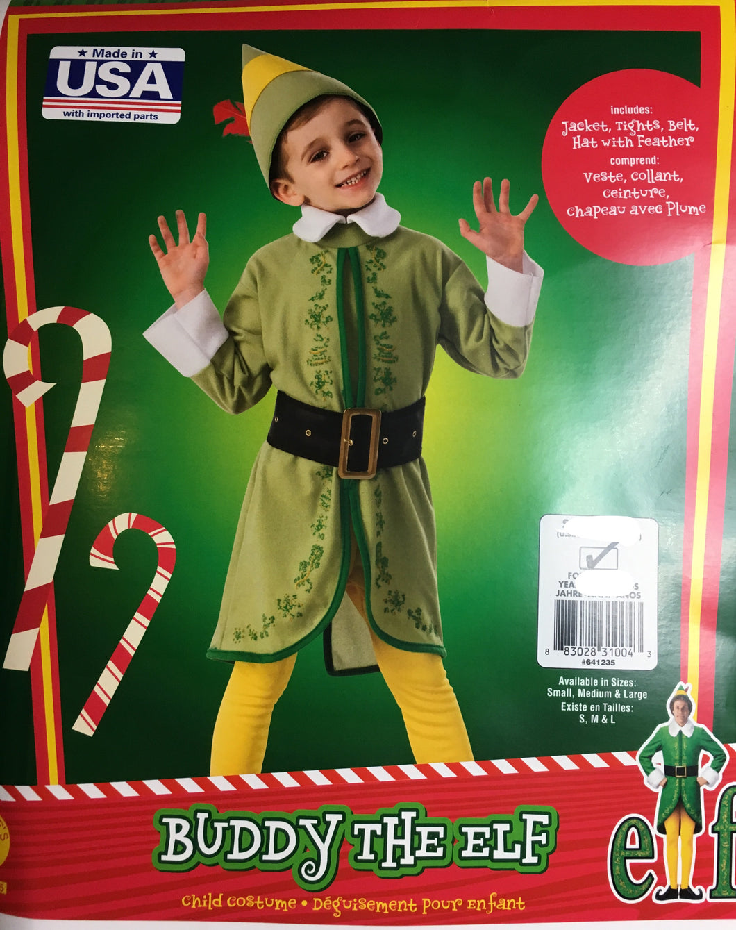 Buddy the Elf CHILD Costume NEW