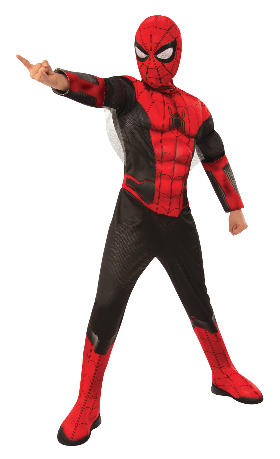 Deluxe Muscle Spider-Man Spiderman Red Black Suit Child Boys Costume NEW FFH