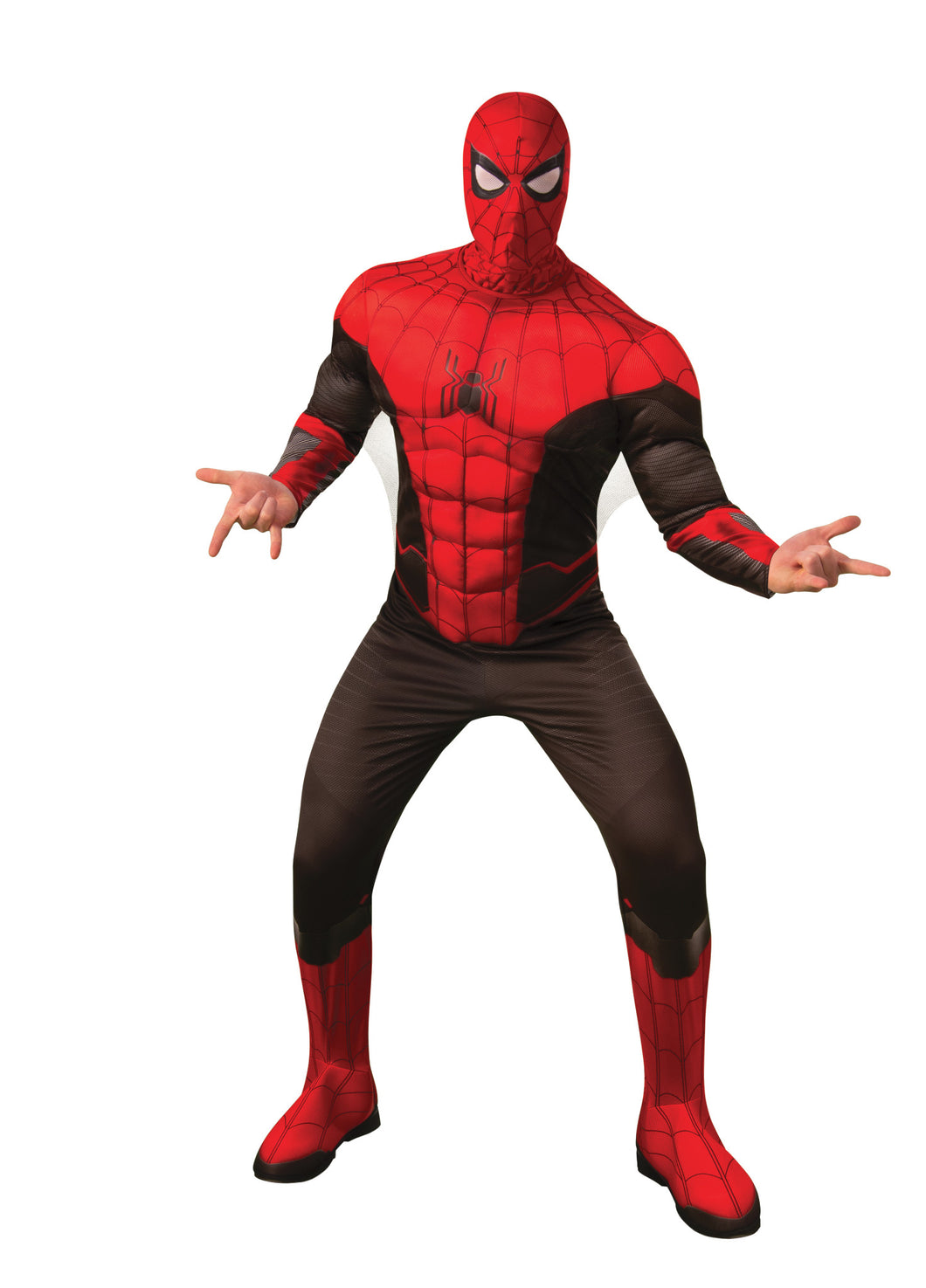 Deluxe Muscle Spider-Man Red Black Adult Mens Costume NEW Far From Home