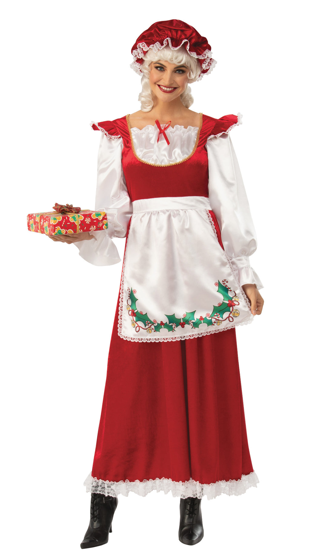 Mrs. Santa Claus Dress w/ Apron Hat ADULT Womens Costume NEW Christmas