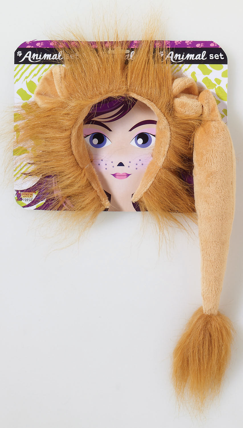 Lion Ears Headband Tail Costume Accessory Set NEW