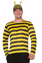 Load image into Gallery viewer, Bee Bumblebee Shirt Adult Mens Womens Black Yellow Striped Costume Accessory
