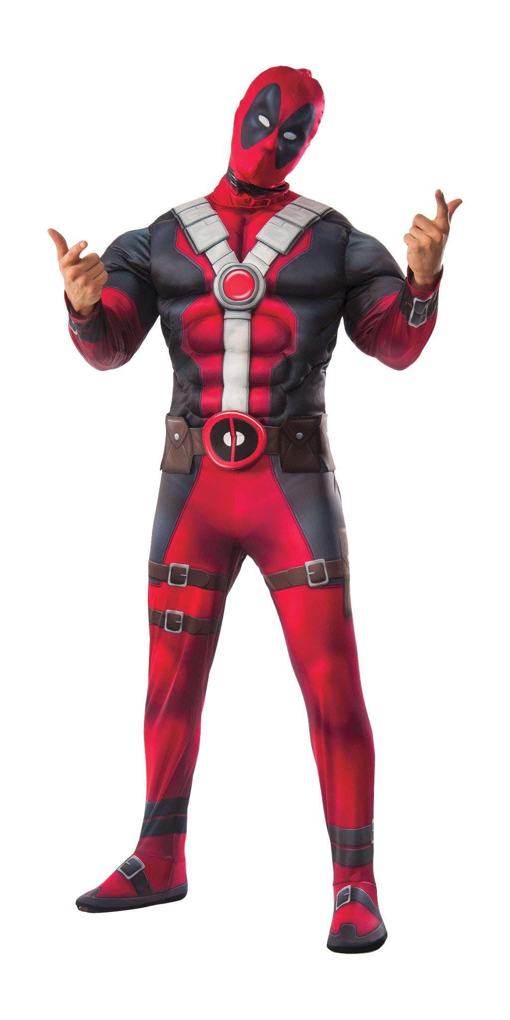 Deluxe Muscle Deadpool Adult Mens Costume NEW