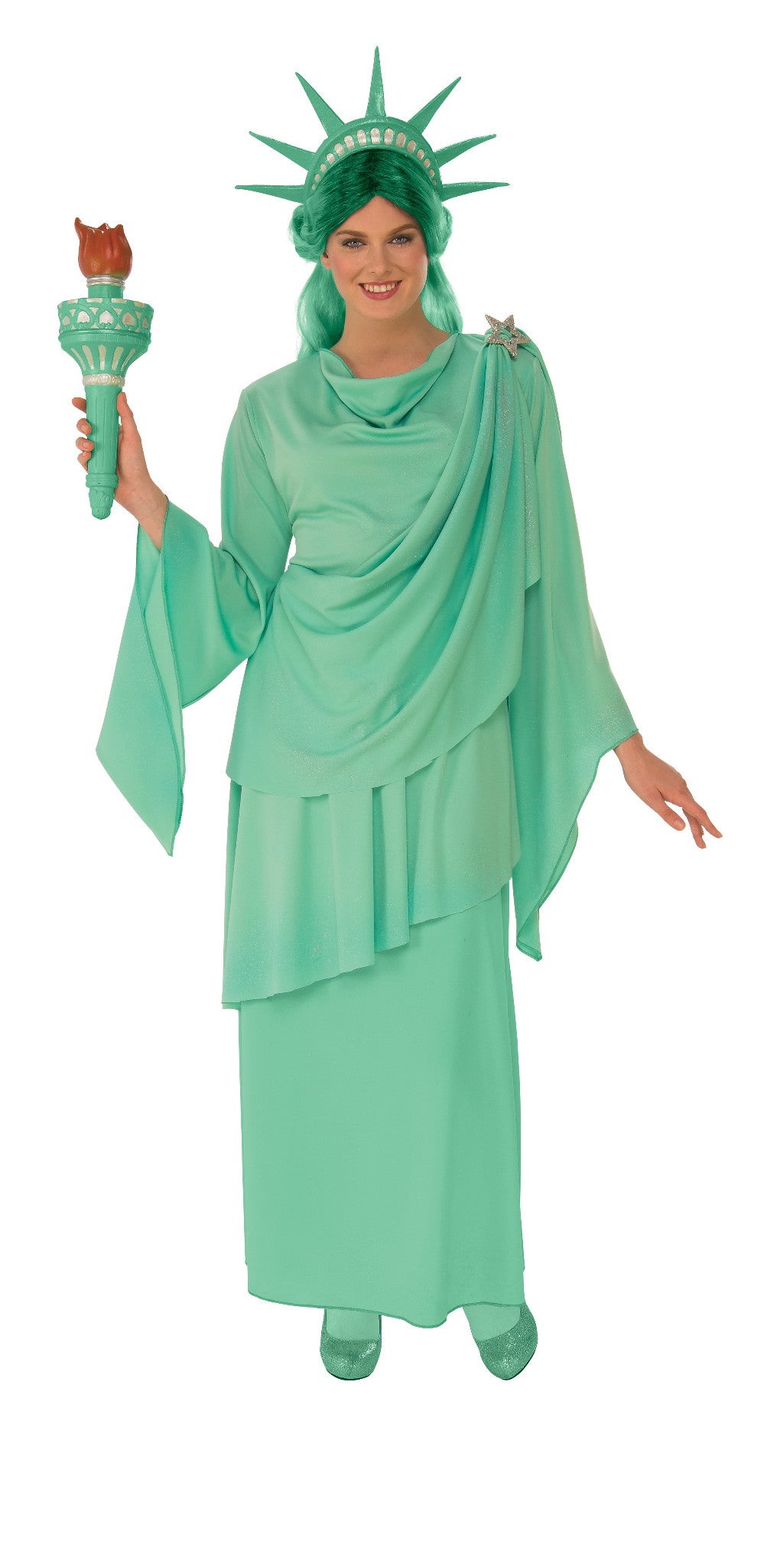 Classic Statue of Liberty Adult Womens Costume Dress Crown NEW