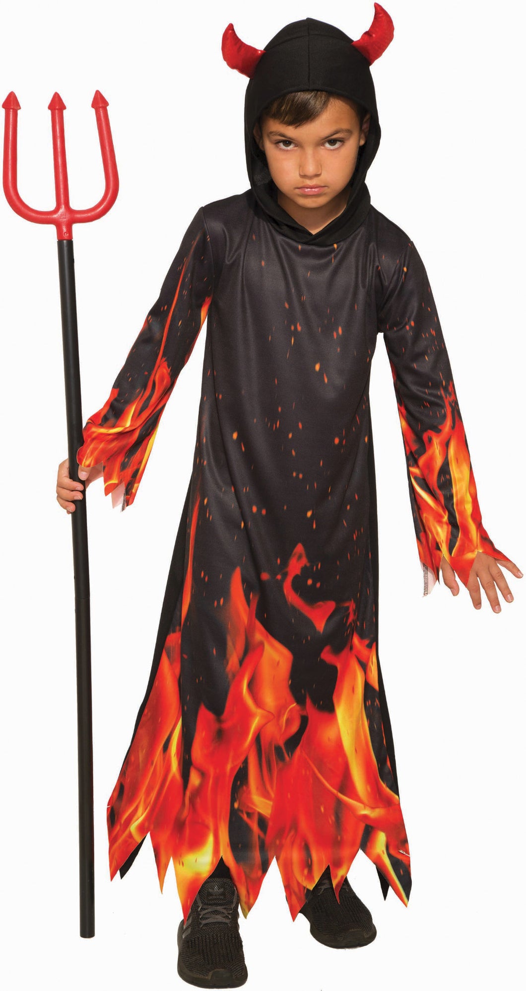 Devil Boy Satan Demon Child Boys Costume Fire Robe NEW