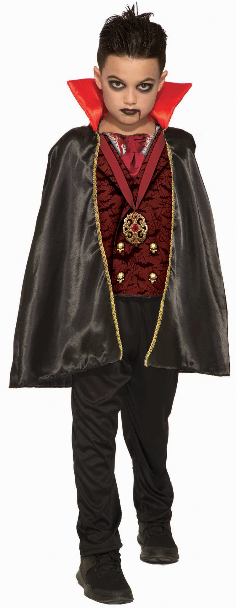 Classic Vampire Dracula Child Boys Costume New Cape Shirt Pants