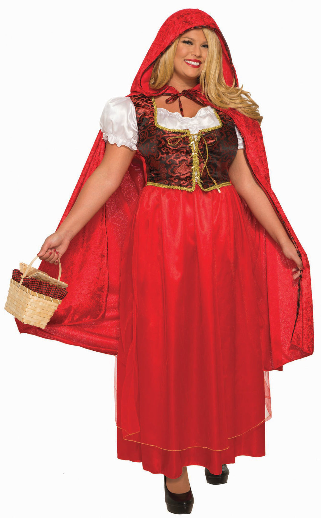 Little Red Riding Hood Adult Womens Costume PLUS Size NEW Dress Hooded Cape