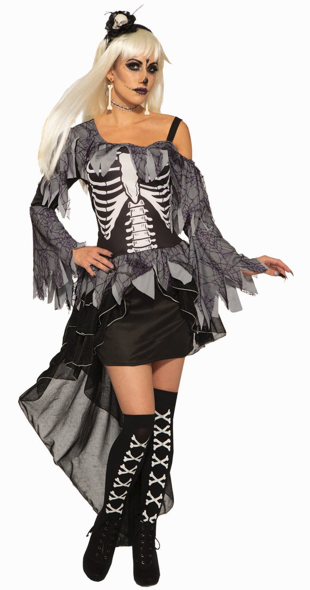 Bonez Baroness Skeleton Dress Adult Female Womens Costume Standard Size NEW