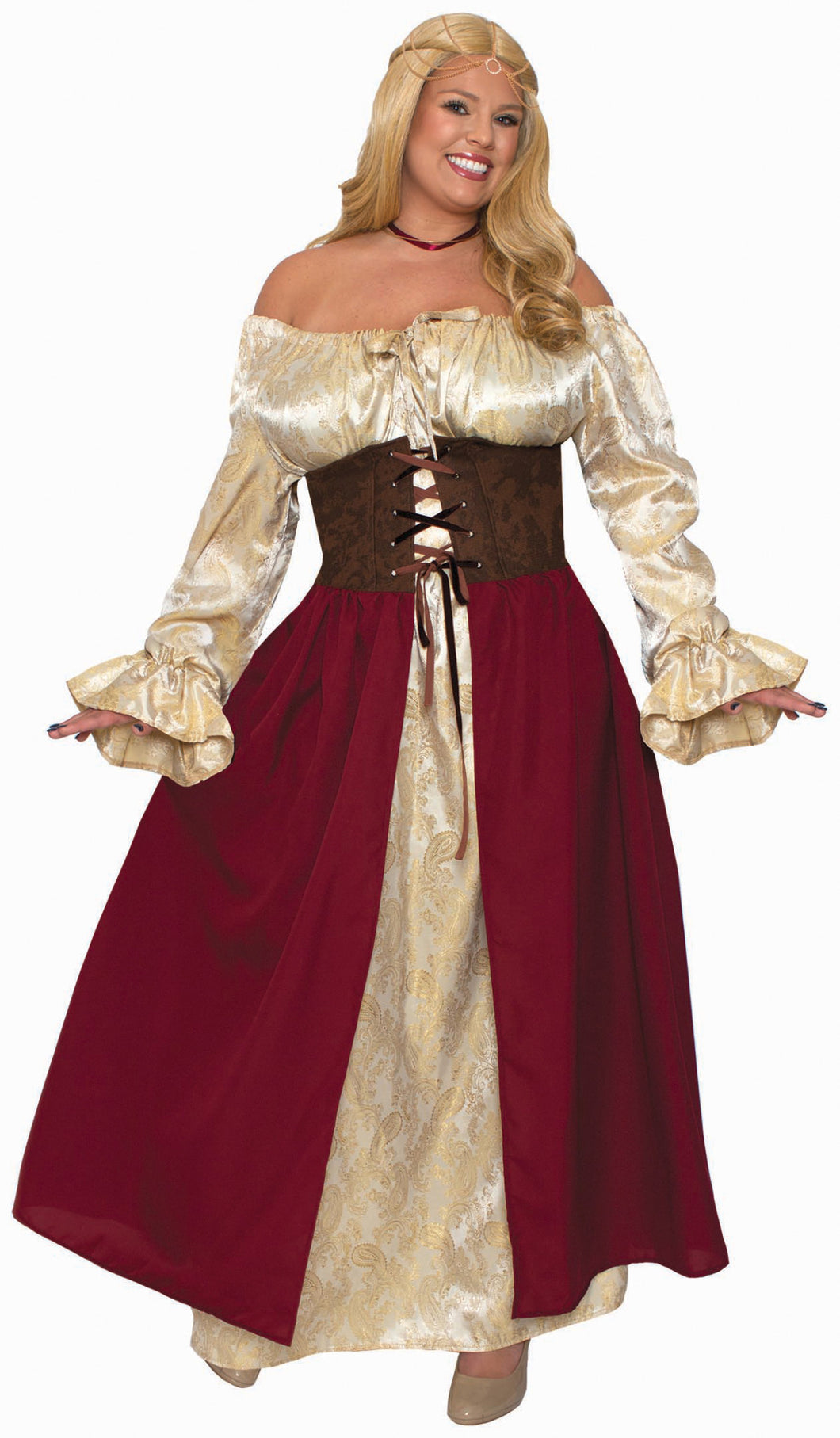 Medieval Wench Maiden Adult Womens Female Costume Dress PLUS Size NEW