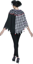 Load image into Gallery viewer, Black White Clown Poncho Adult Womens Costume Accessory NEW One Size FW
