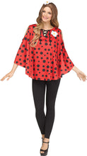 Load image into Gallery viewer, Ladybug Poncho Womens Adult Costume Accessory NEW
