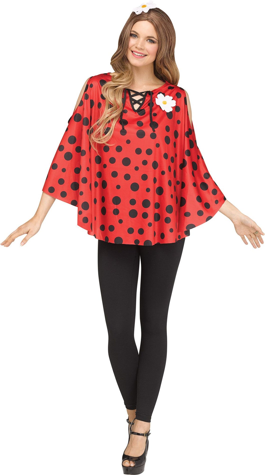 Ladybug Poncho Womens Adult Costume Accessory NEW