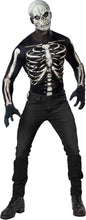 Load image into Gallery viewer, Skeleton Shirt and Mask Adult Mens Instant Costume NEW
