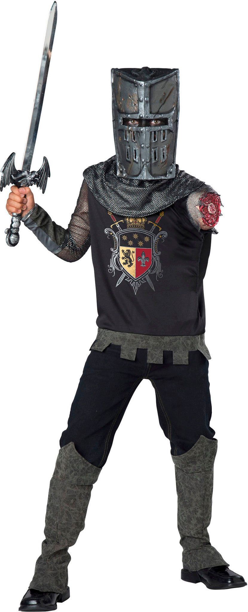 Black Knight CHILD Costume NEW Medieval Zombie Monty Python One Arm 1