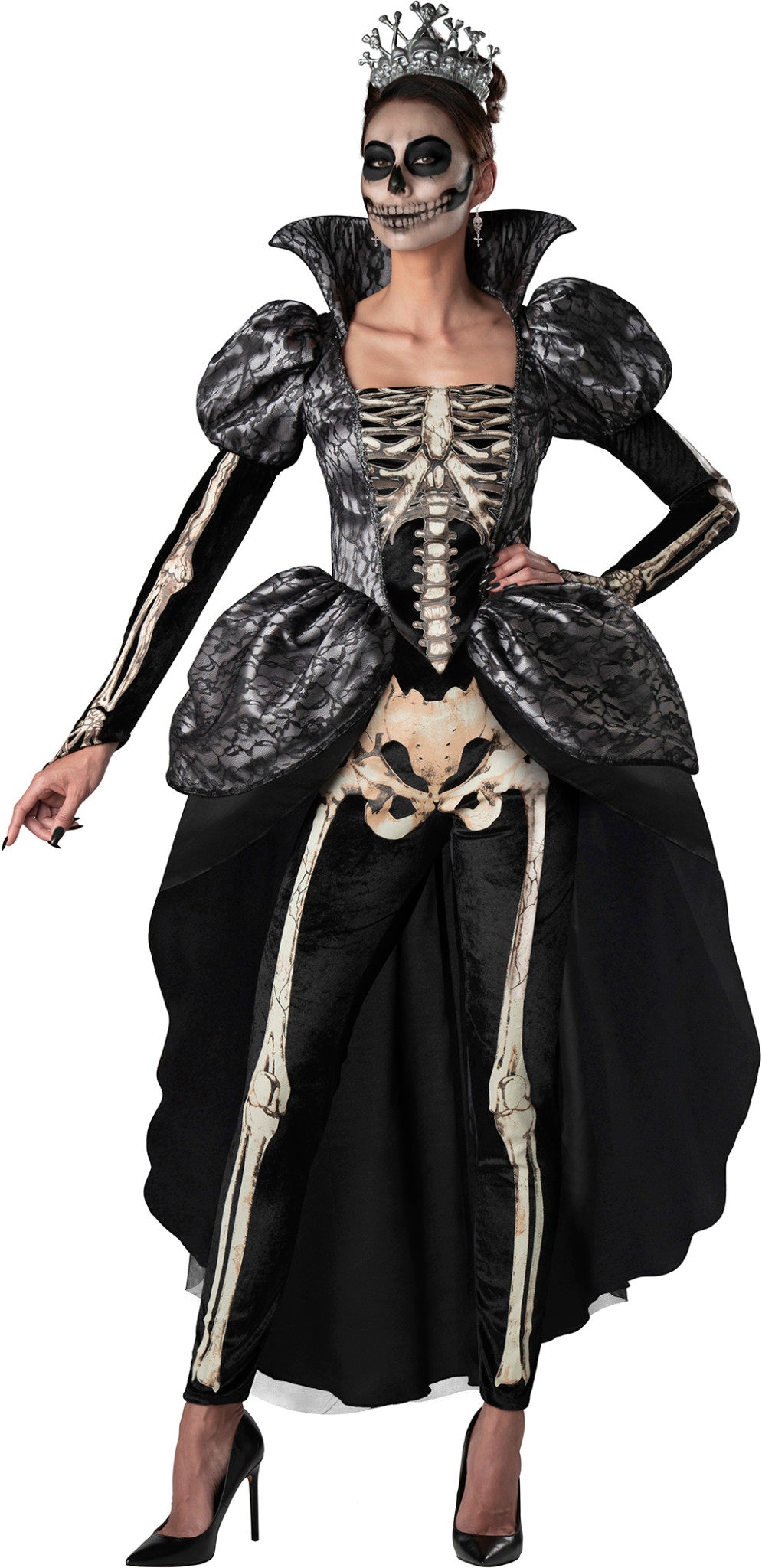 Skeleton Queen Dress Adult Womens Costume NEW