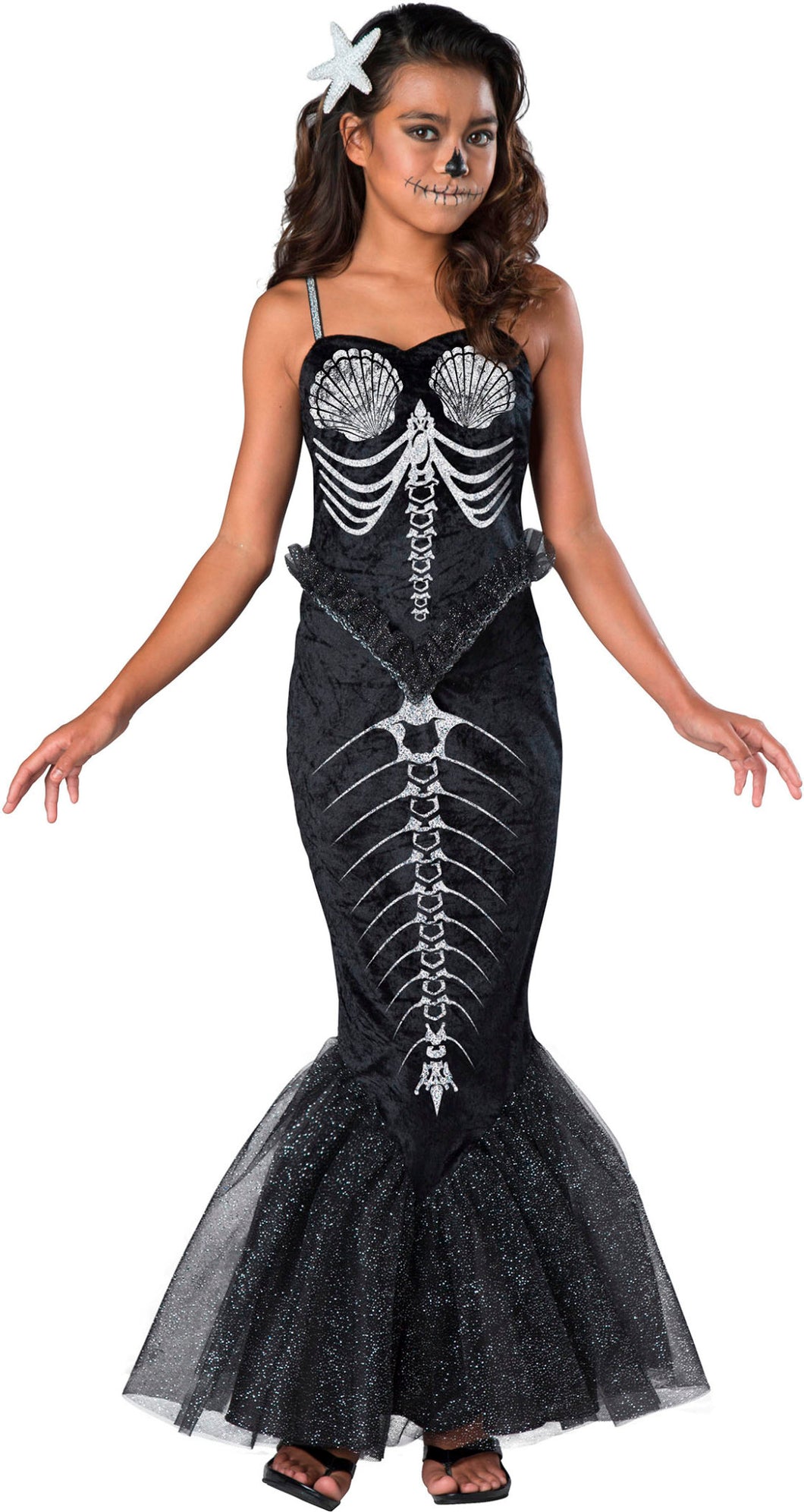 Skeleton Mermaid CHILD Girls Costume NEW