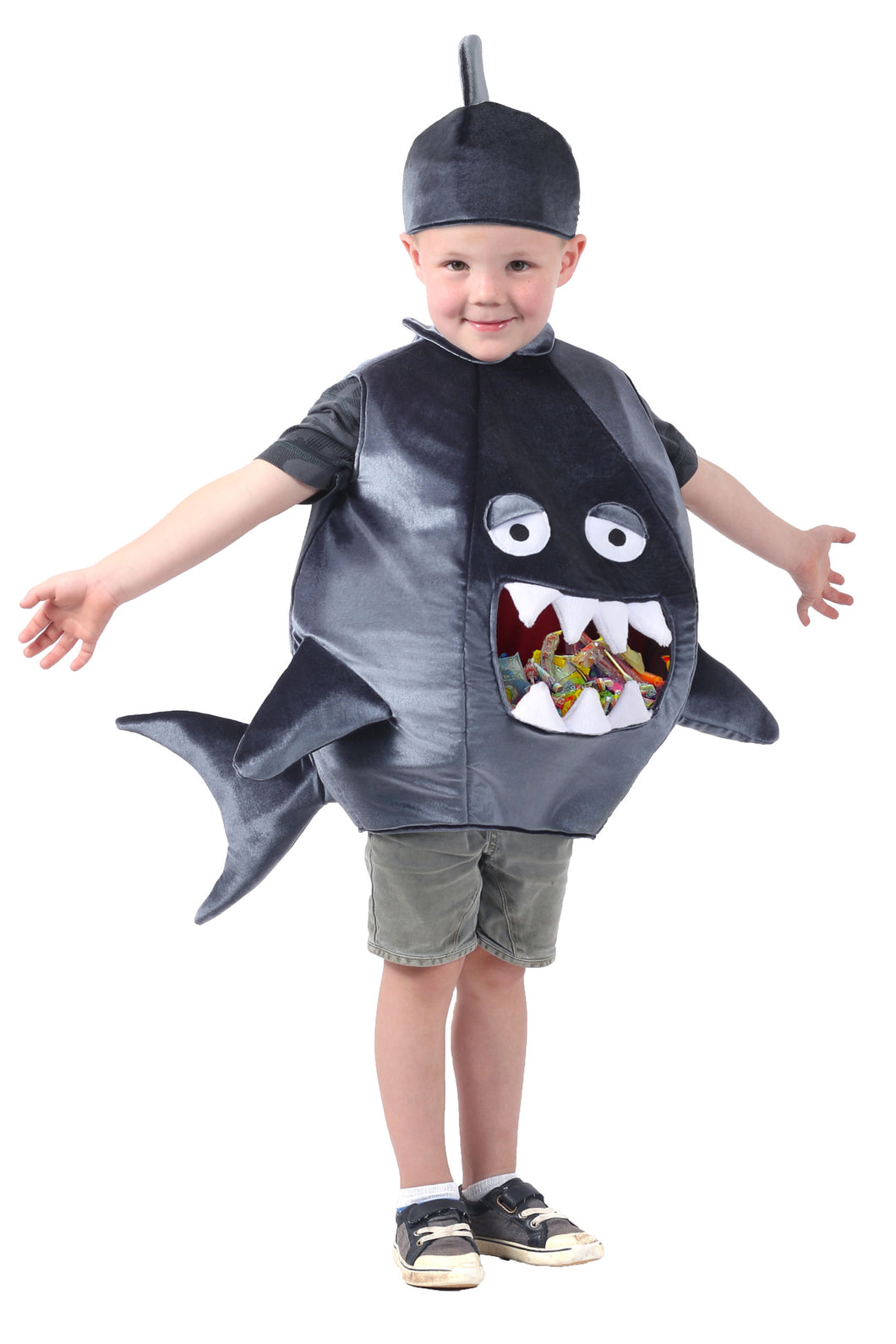 Feed Me Shark Candy Catcher Child Boys Girls Costume Size 18 Months / 2T NEW